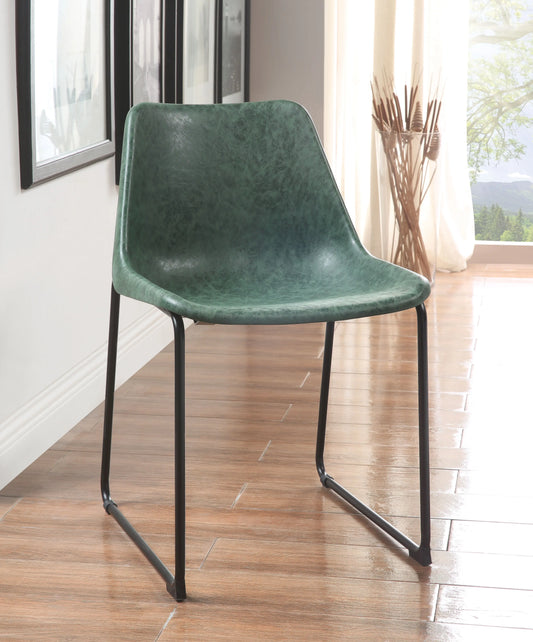 Valgus Vintage Green & Black Side Chair ACME East