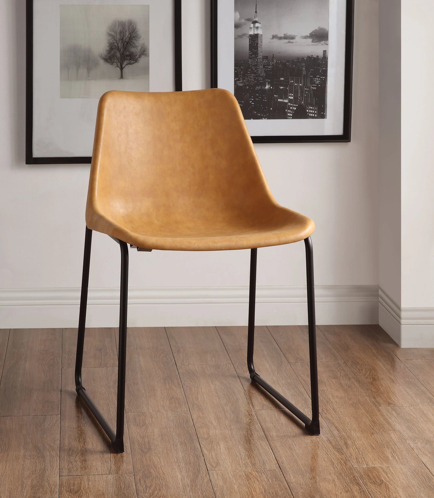 Valgus Vintage Camel & Black Side Chair ACME East