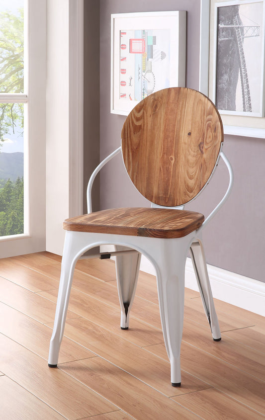 Jakia III Natural & White Side Chair ACME East