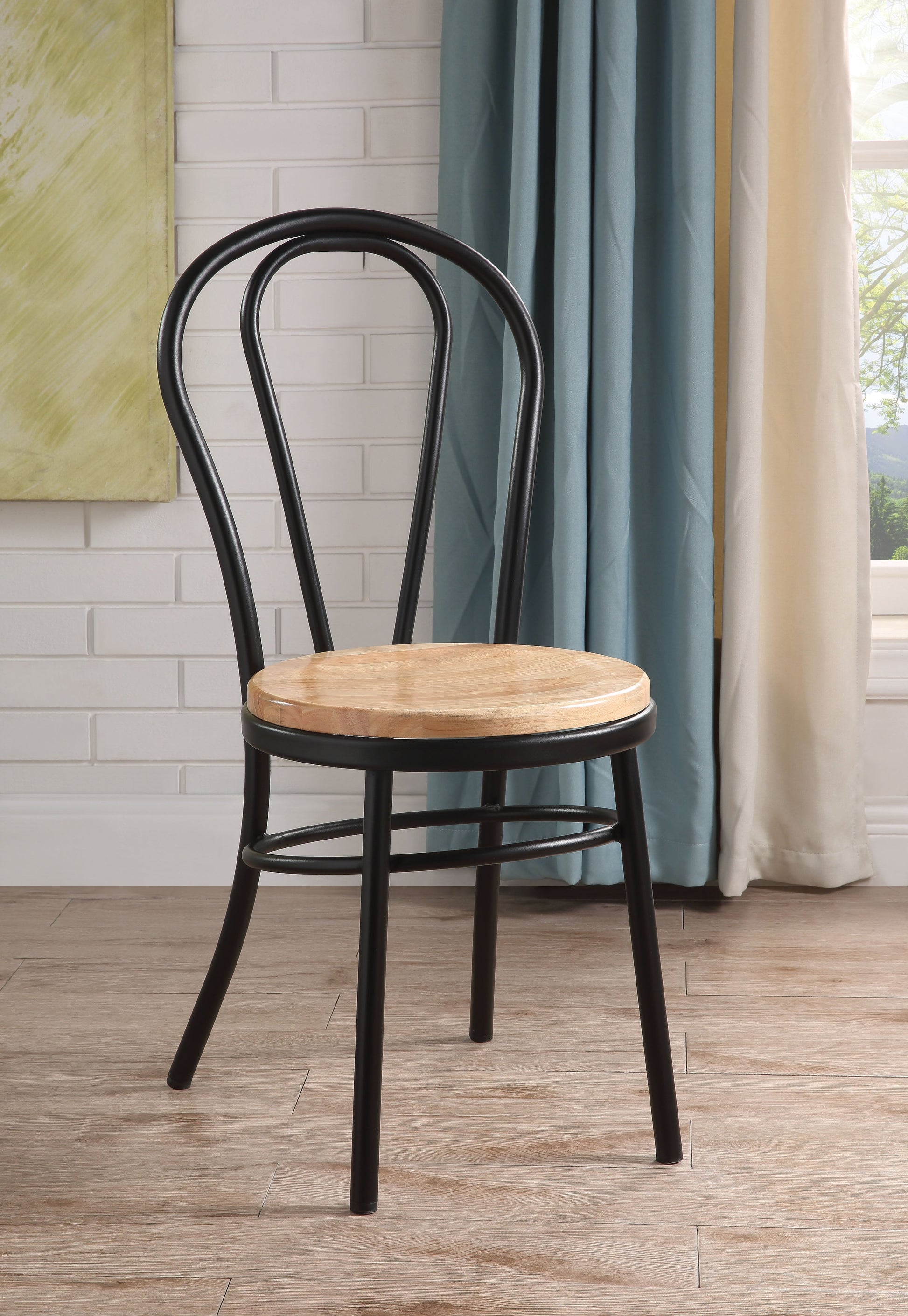 Jakia Black & Natural Side Chair ACME East