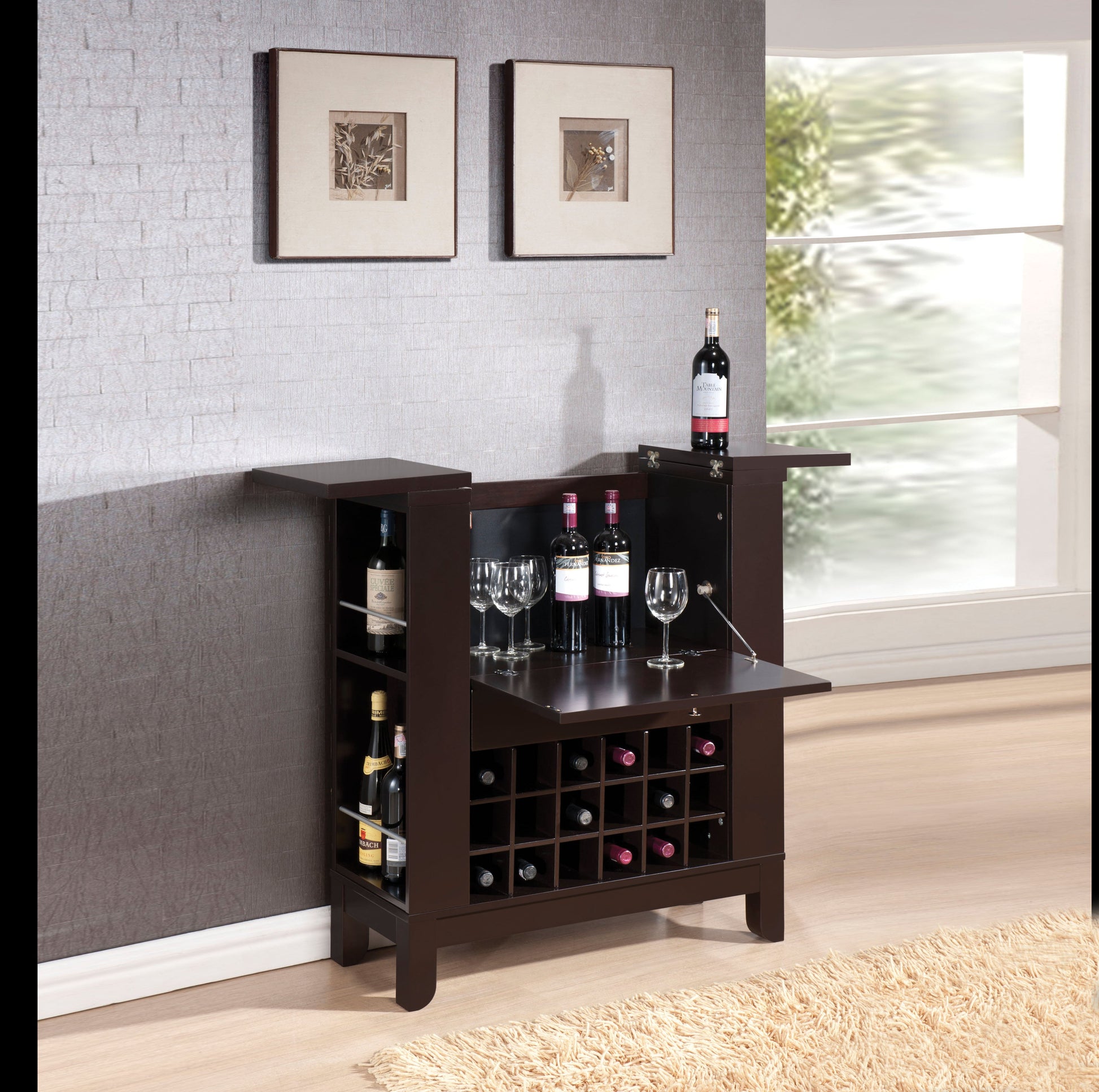 Nelson Wenge Wine Cabinet ACME East