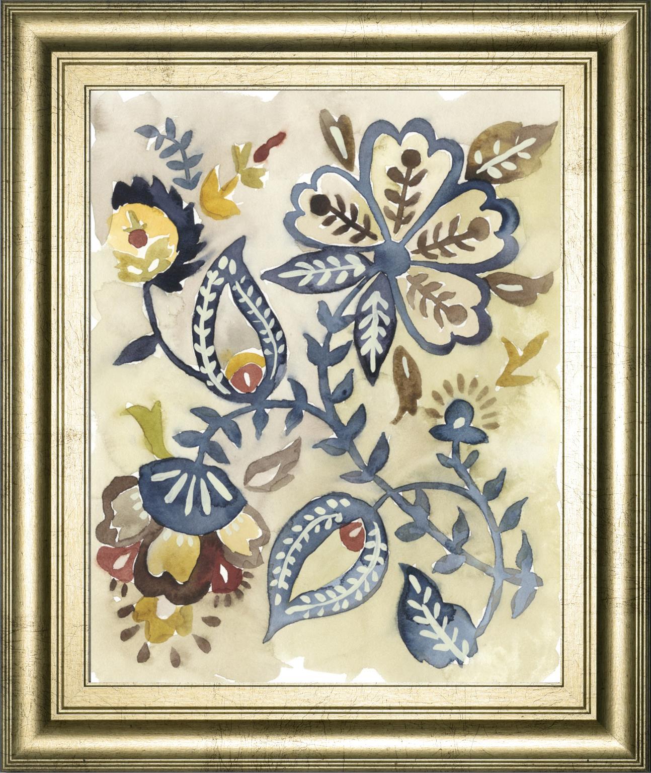 22x26 Paisley Path III By Chariklia Zarris - Blue Classy Art