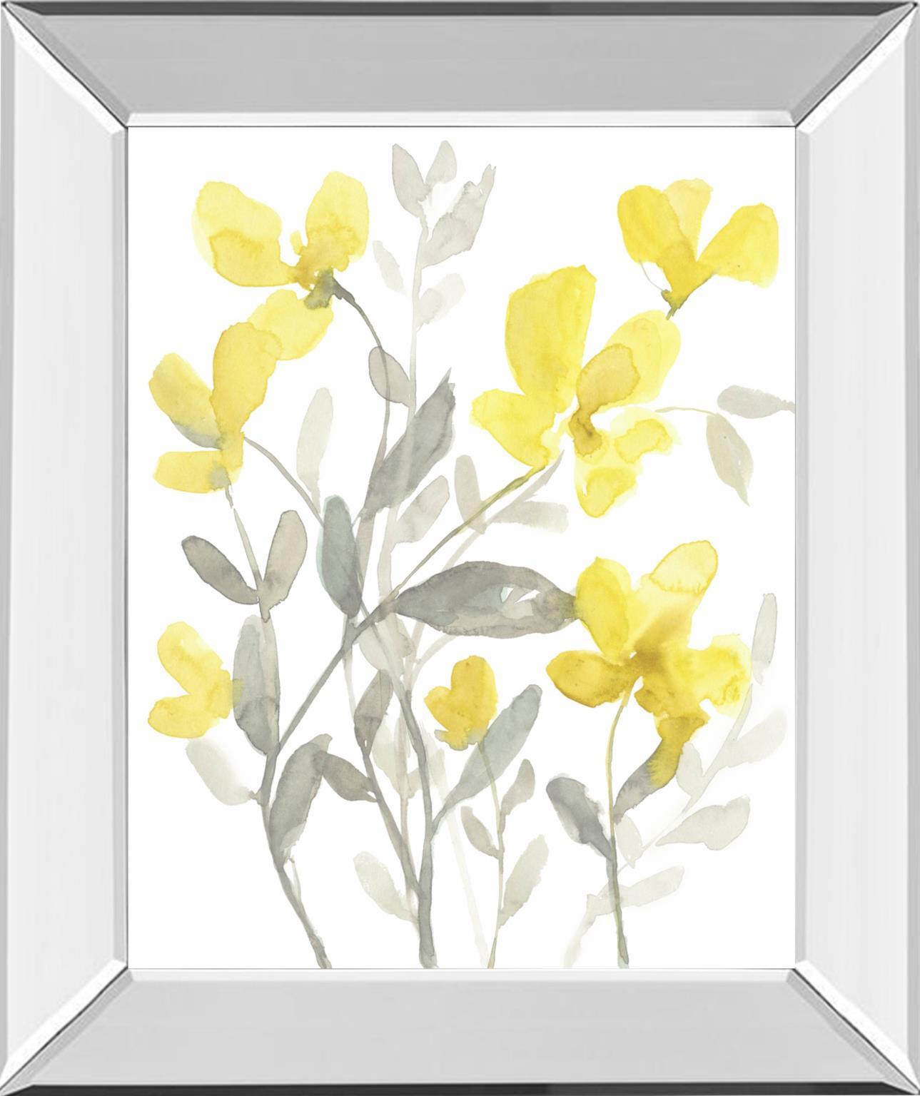 Yellow & Grey Garden II By Jennifer Goldberger - Yellow Classy Art