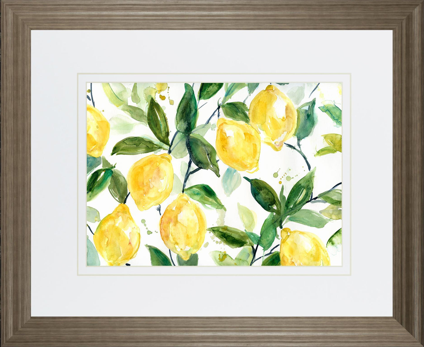 34x40 Lemony Branches By Carol Robinson - Yellow Classy Art