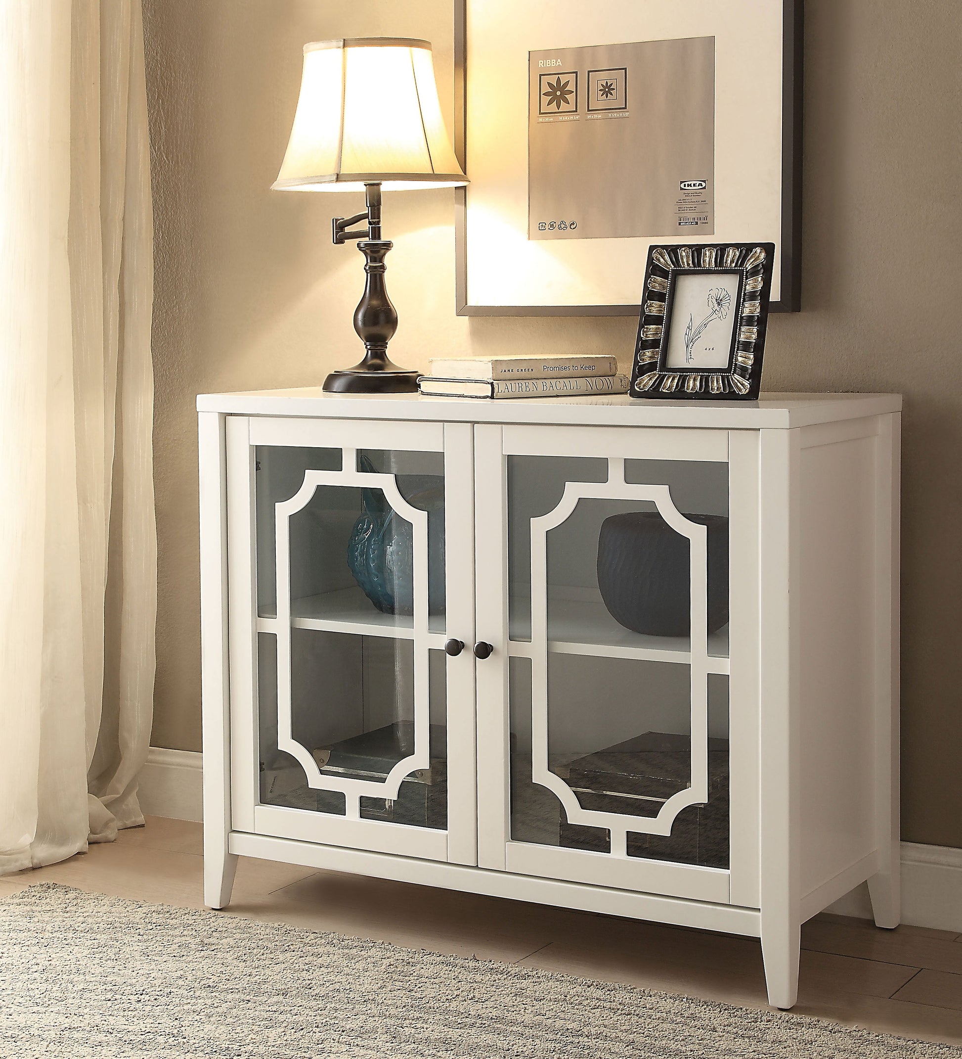 Ceara White Console Table ACME East