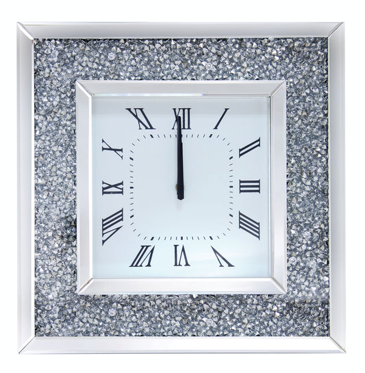 Noralie Mirrored & Faux Diamonds Wall Clock ACME East