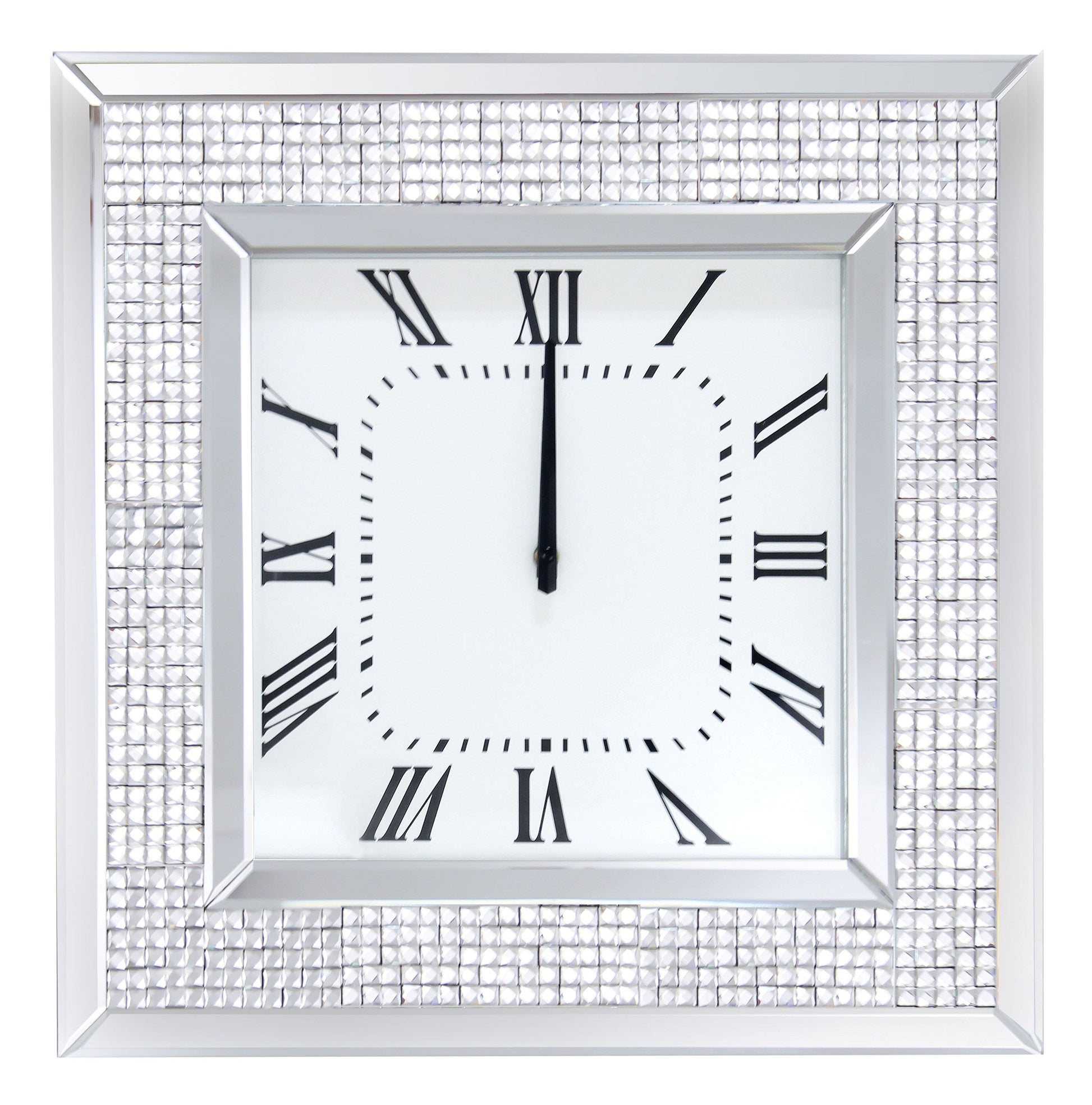 Iama Mirrored & Faux Rhinestones Wall Clock ACME East