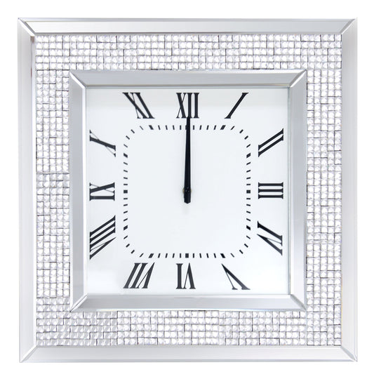 Iama Mirrored & Faux Rhinestones Wall Clock ACME East