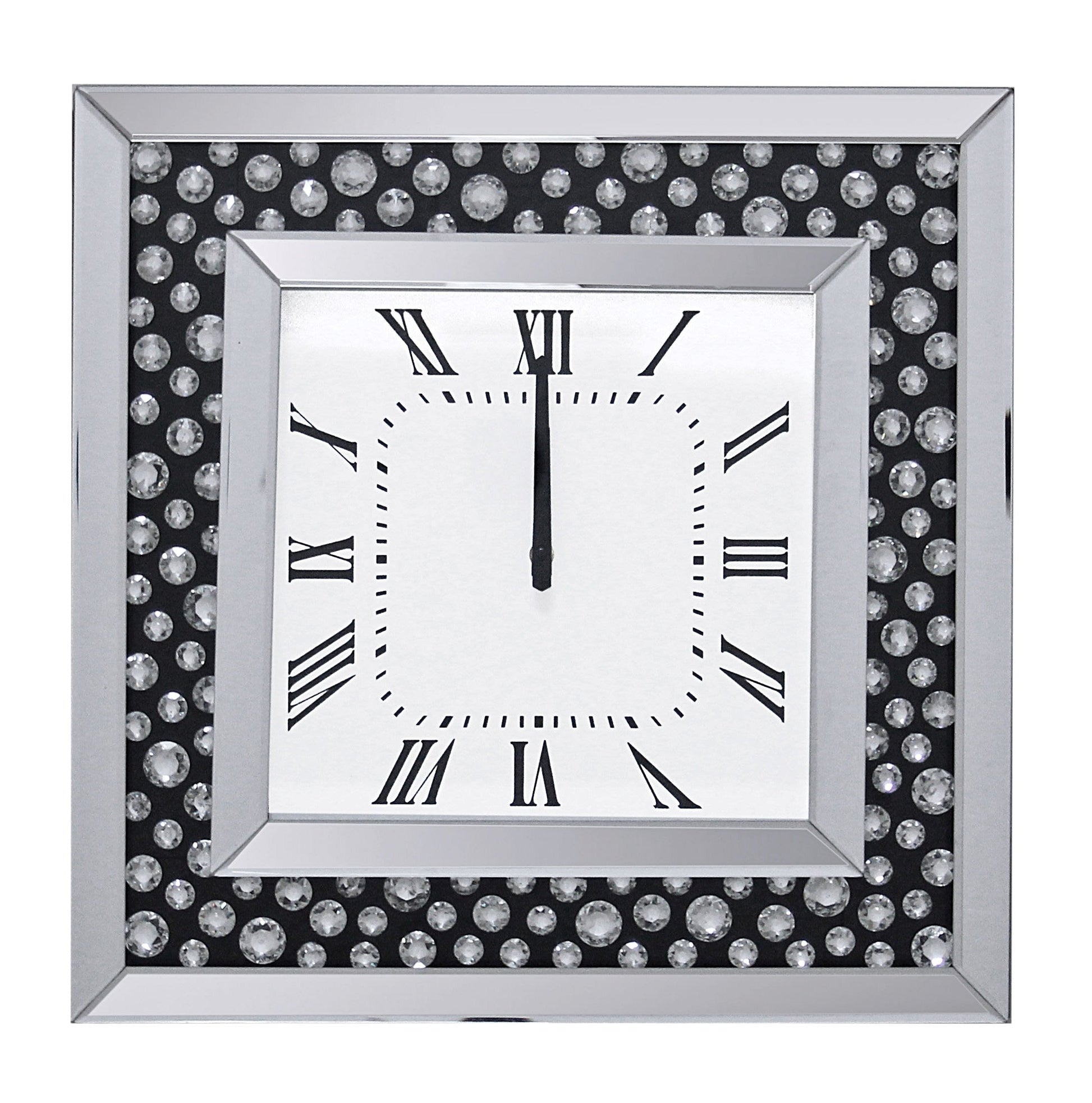 Marku Mirrored & Faux GemStones Wall Clock ACME East