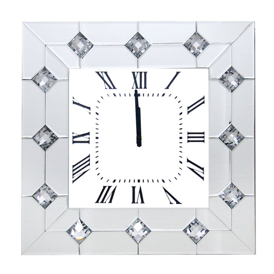 Hessa Mirrored & Faux Rhinestones Wall Clock ACME East