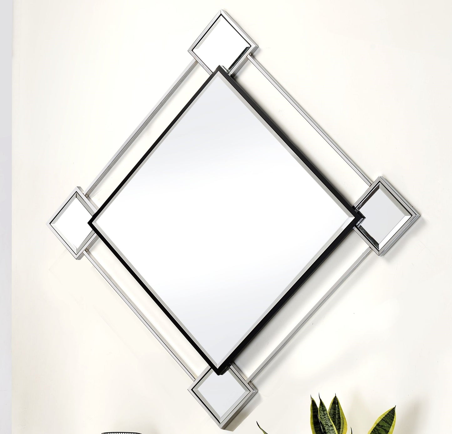 Asbury Mirrored & Chrome Accent Mirror (Wall) ACME East