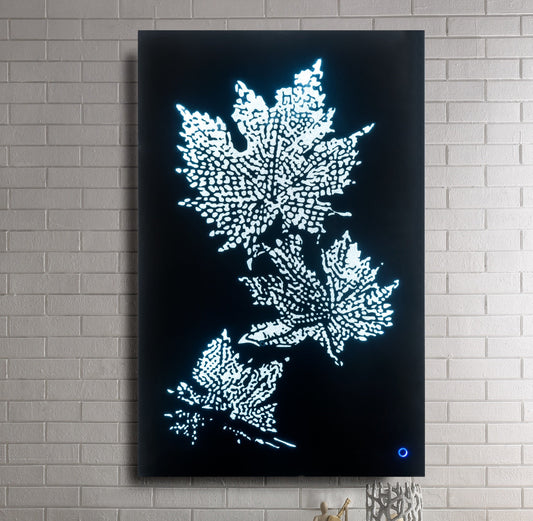 Hadrias Smoky Glass & Faux Crystal Wall Art (LED) ACME East