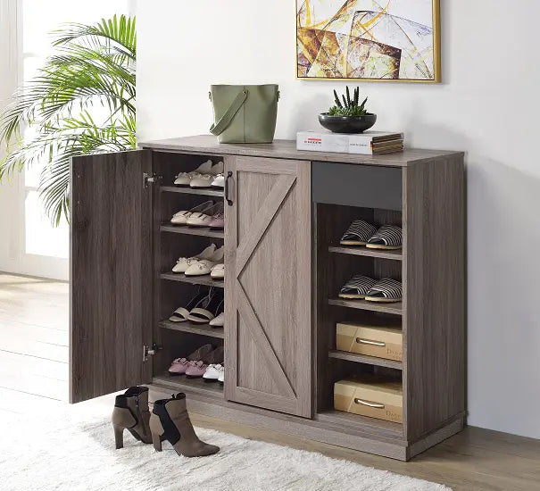 Toski Rustic Gray Oak Cabinet ACME East