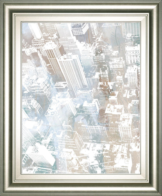 22x26 Empire View I By DanMeneely - Pearl Silver Classy Art