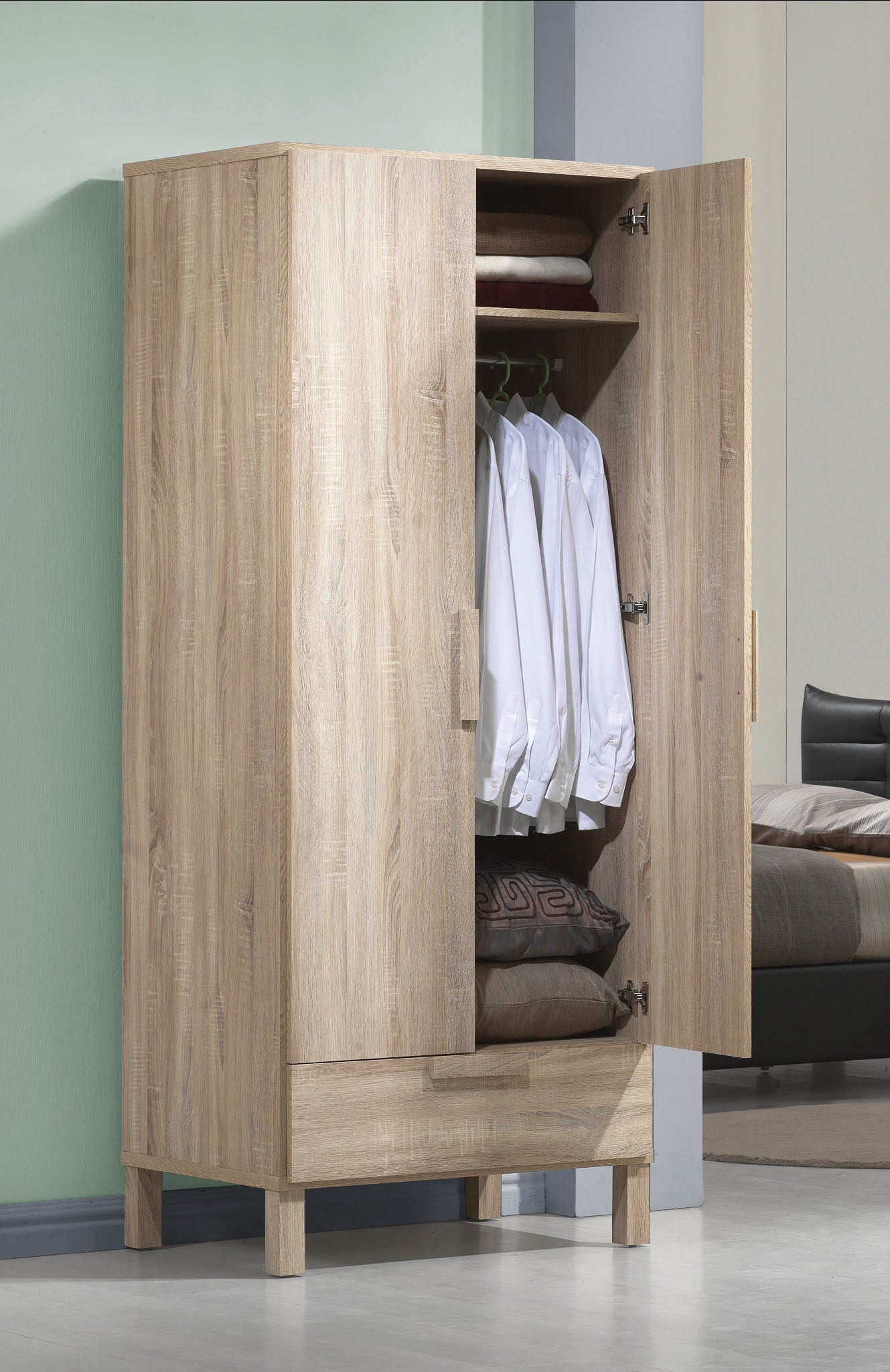 Odella Light Oak Wardrobe ACME East