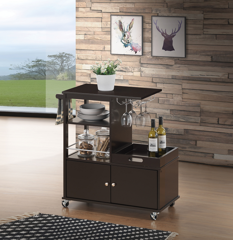 Hadar Wenge Kitchen Cart ACME East