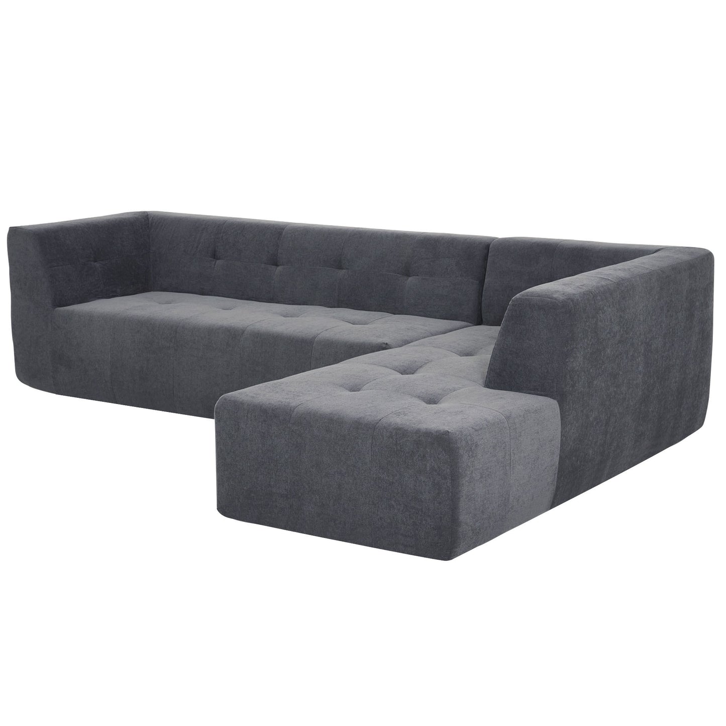 110.2”x72.8" Modular Modular Combination Living Room Sofa Set, Modern Minimalist Sofa, Living Room Upholstered Sofa Bed, Bedroom, 3pcs Computer Free Combination, L-Shaped,Dark Grey House to Home Furnishings LLC