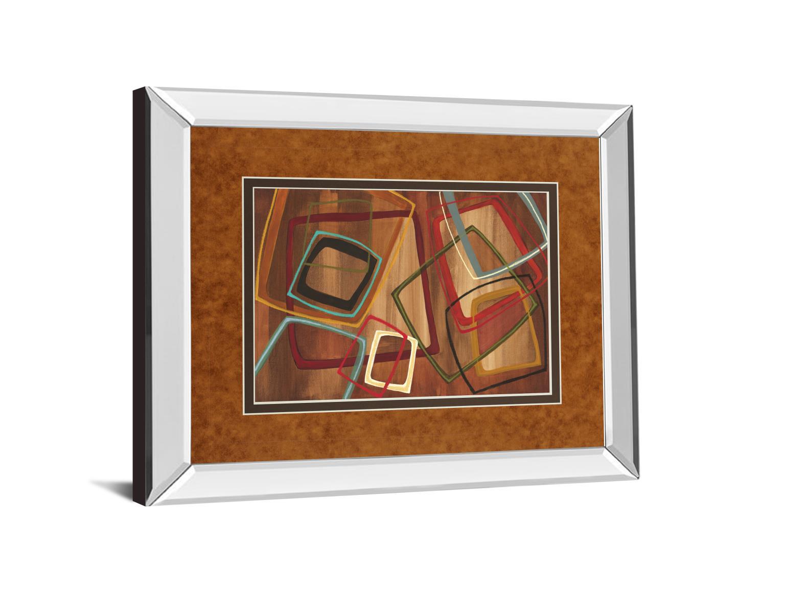 Twenty Tuesday I By Jeni Lee - Mirror Framed Print Wall Art - Dark Brown Classy Art