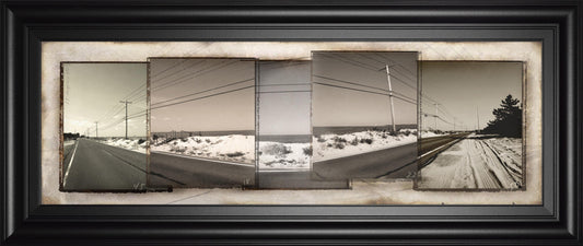 The Old Coast Road By Noah Bay - Framed Print Wall Art - Dark Gray Classy Art