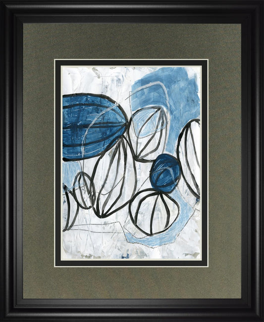 Blue Lanterns II By June Erica Vess - Light Blue Classy Art
