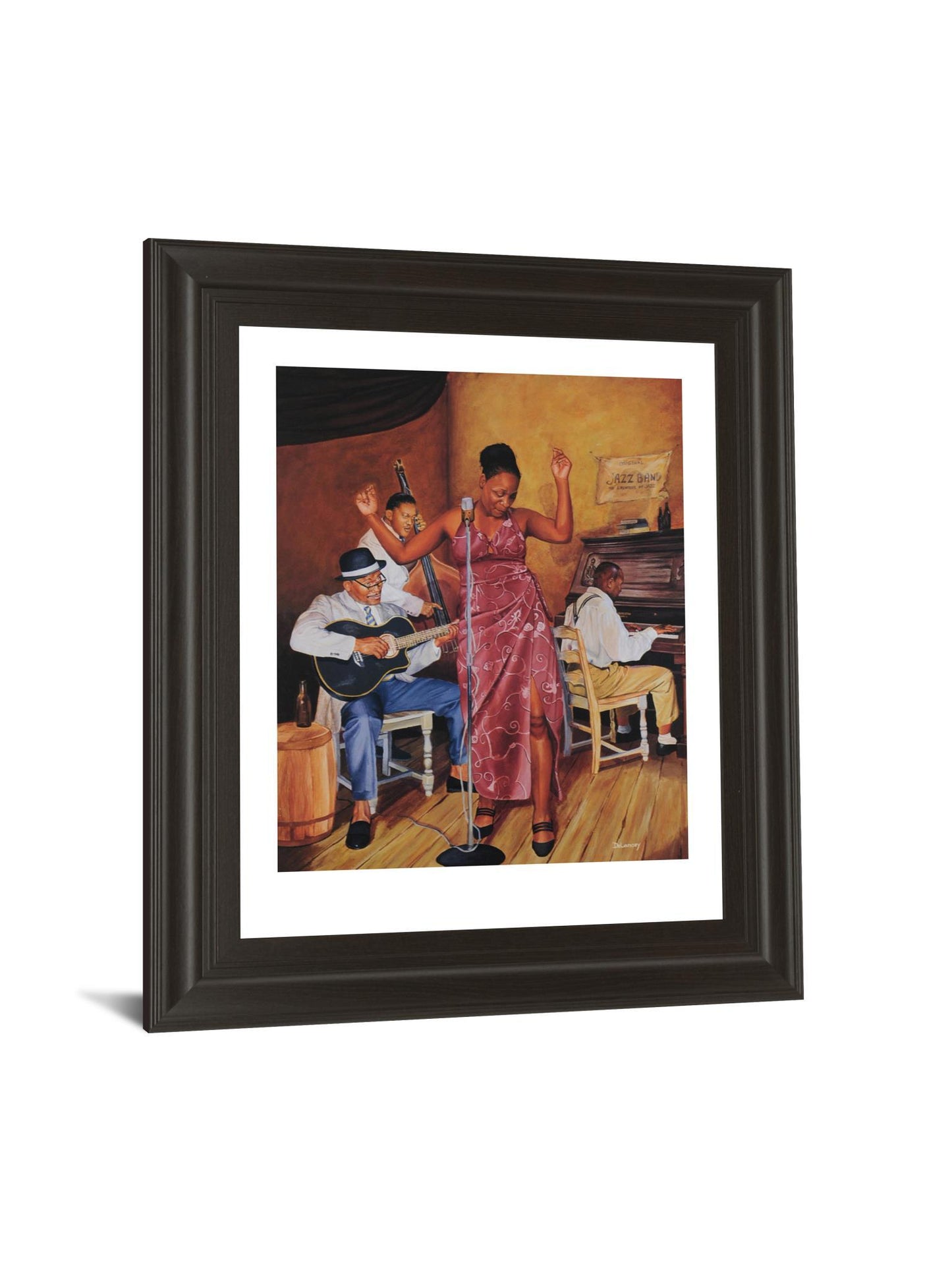 Jazz Vocals - Framed Print Wall Art - Yellow Classy Art