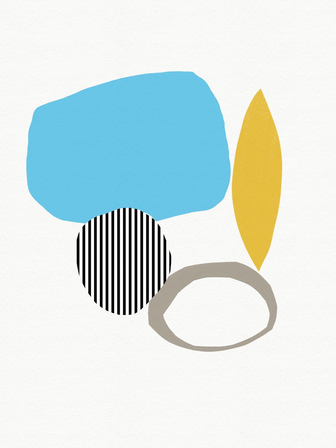 Spring Stones III By Linda Woods - Beige Classy Art