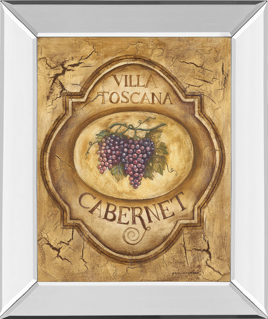 Cabernet By Gregory Gorham - Mirror Framed Print Wall Art - Gold Classy Art