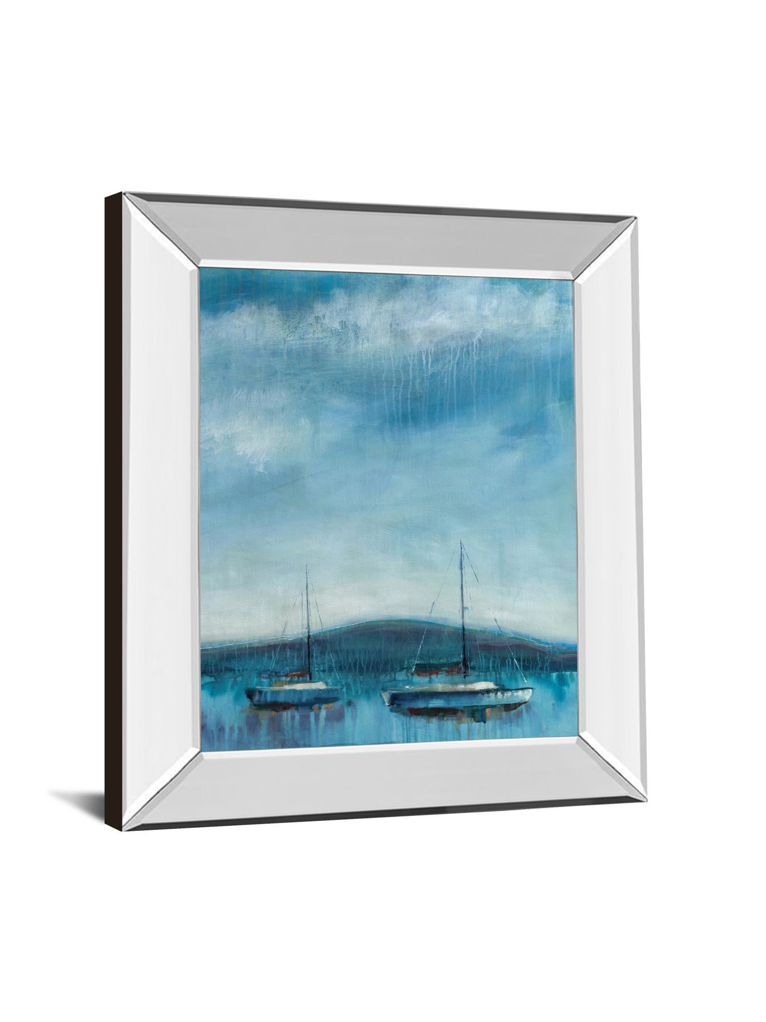 Nauticus By D'aguiar - Mirror Framed Print Wall Art - Blue Classy Art