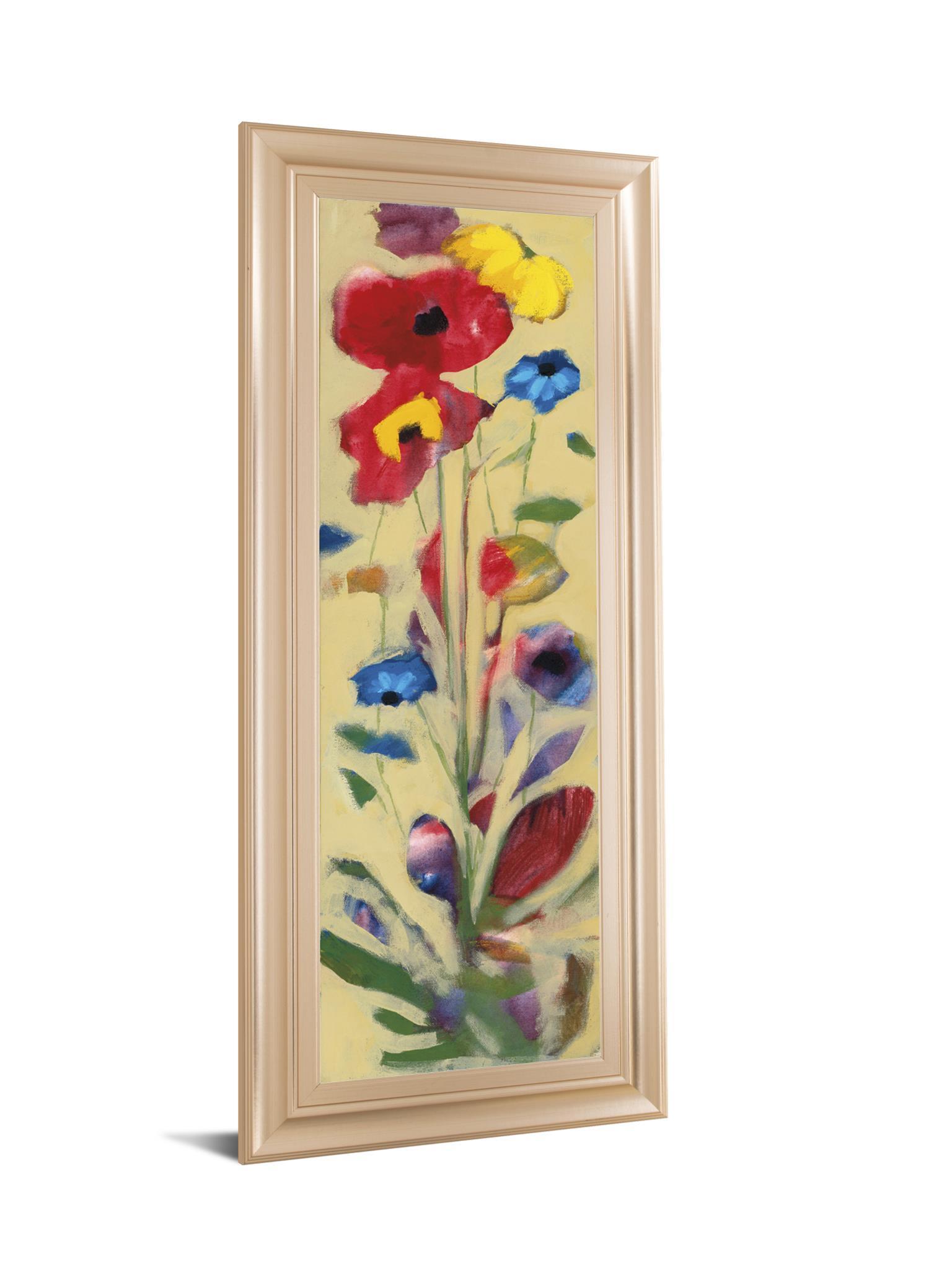 Wildflower I By Jennifer Zybala - Framed Print Wall Art - Red Classy Art