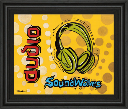 Audio By Tava Luv - Framed Print Wall Art - Yellow Classy Art