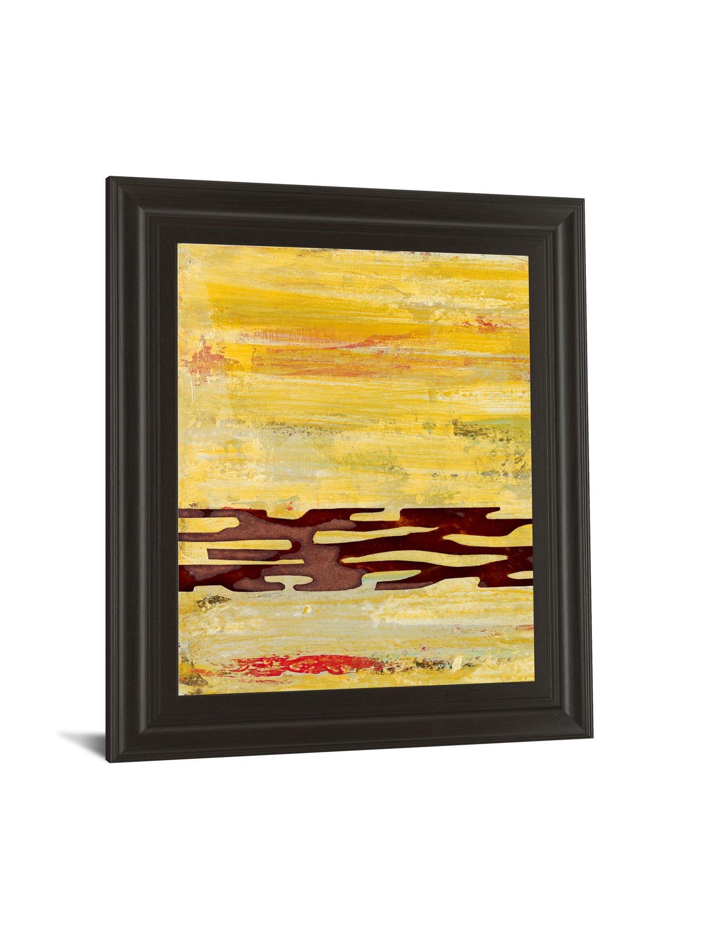 Tire Mark I By Natalie Avondet - Framed Print Wall Art - Yellow Classy Art