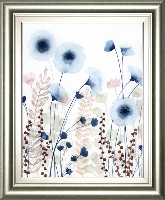 22x26 Sweet Flower Field II By Grace Popp - Light Blue Classy Art