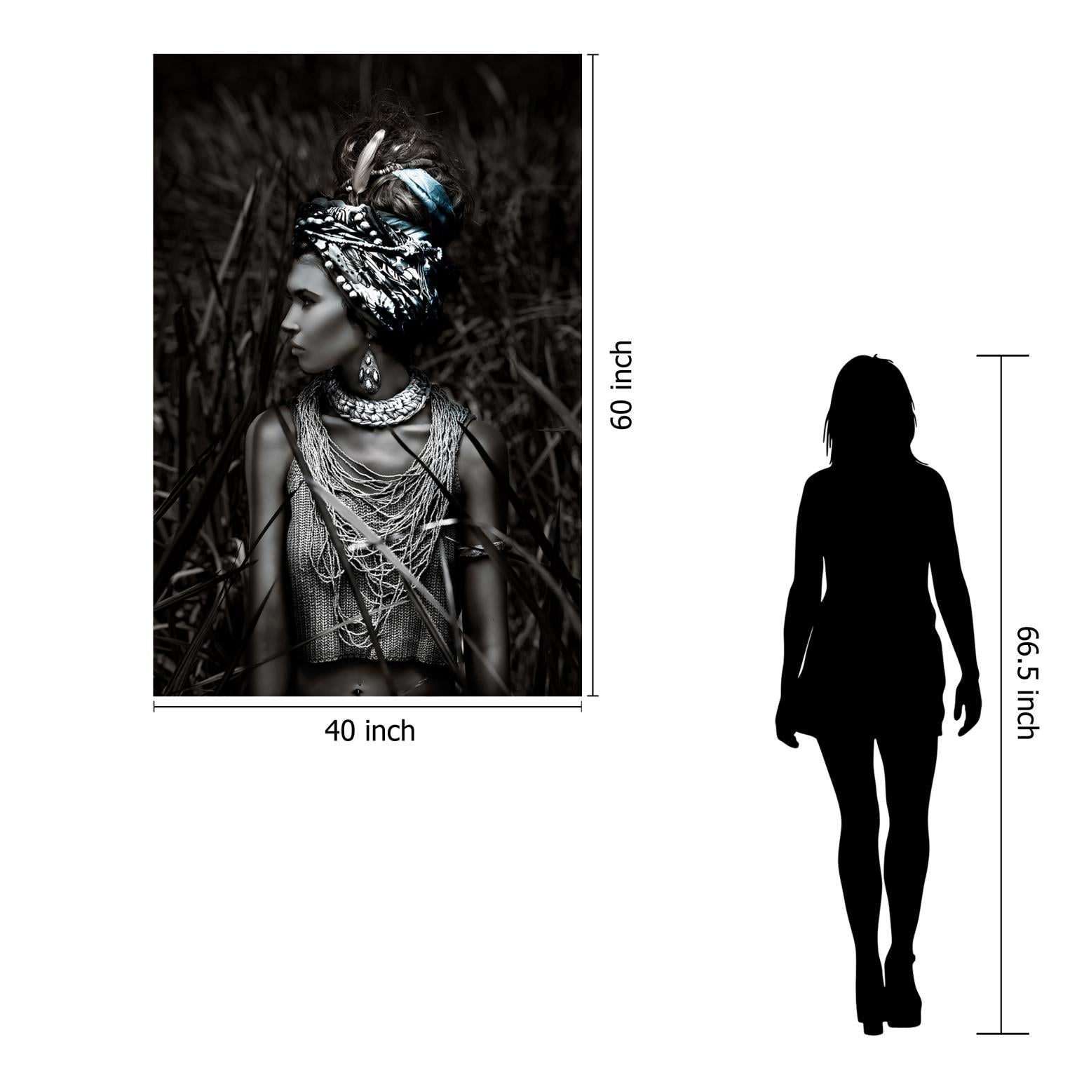 Floating Tempered Glass With Foil Waiting - Dark Gray Classy Art