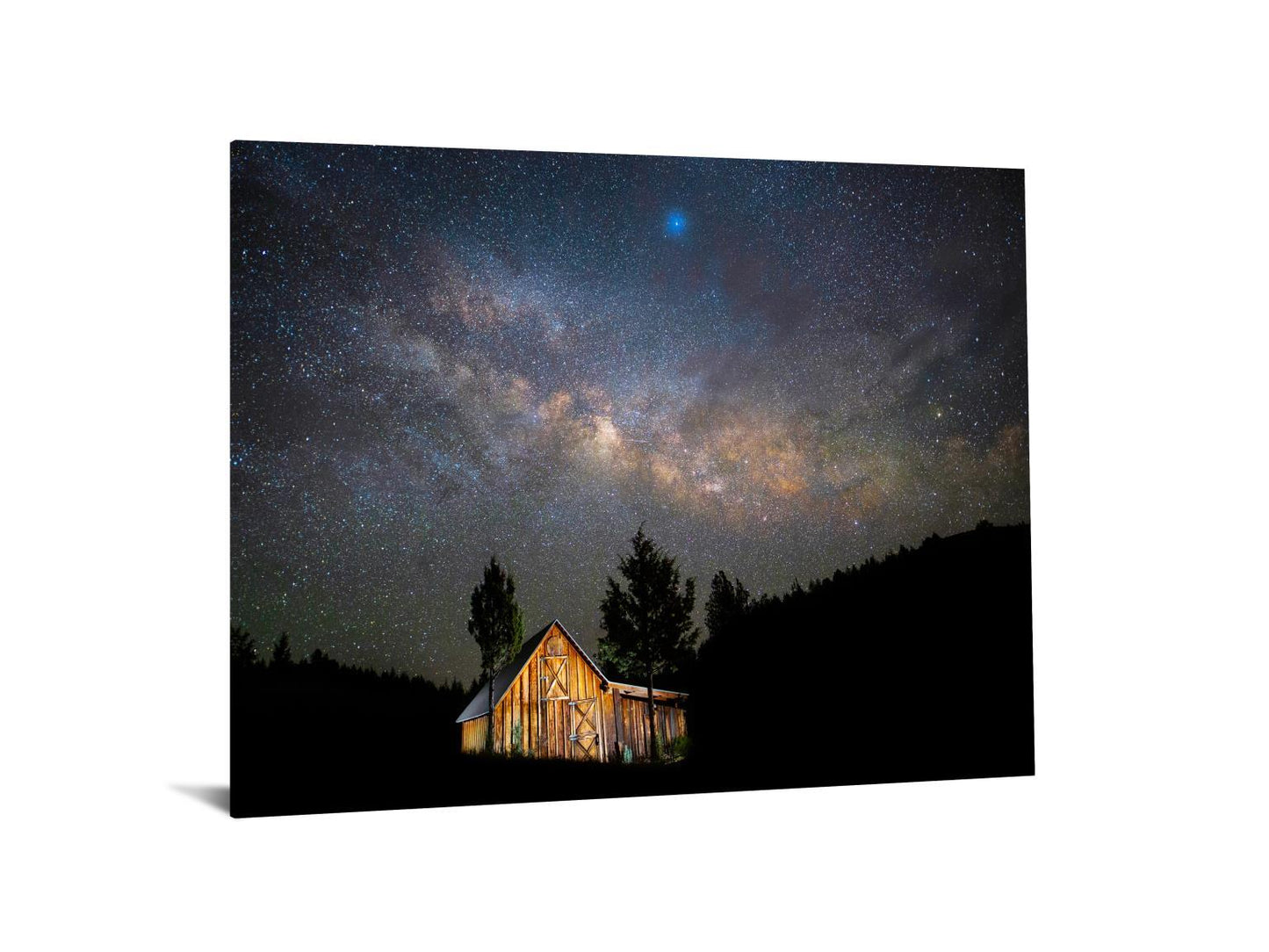 Tempered Glass With Foil - Starry Barn - Blue Classy Art