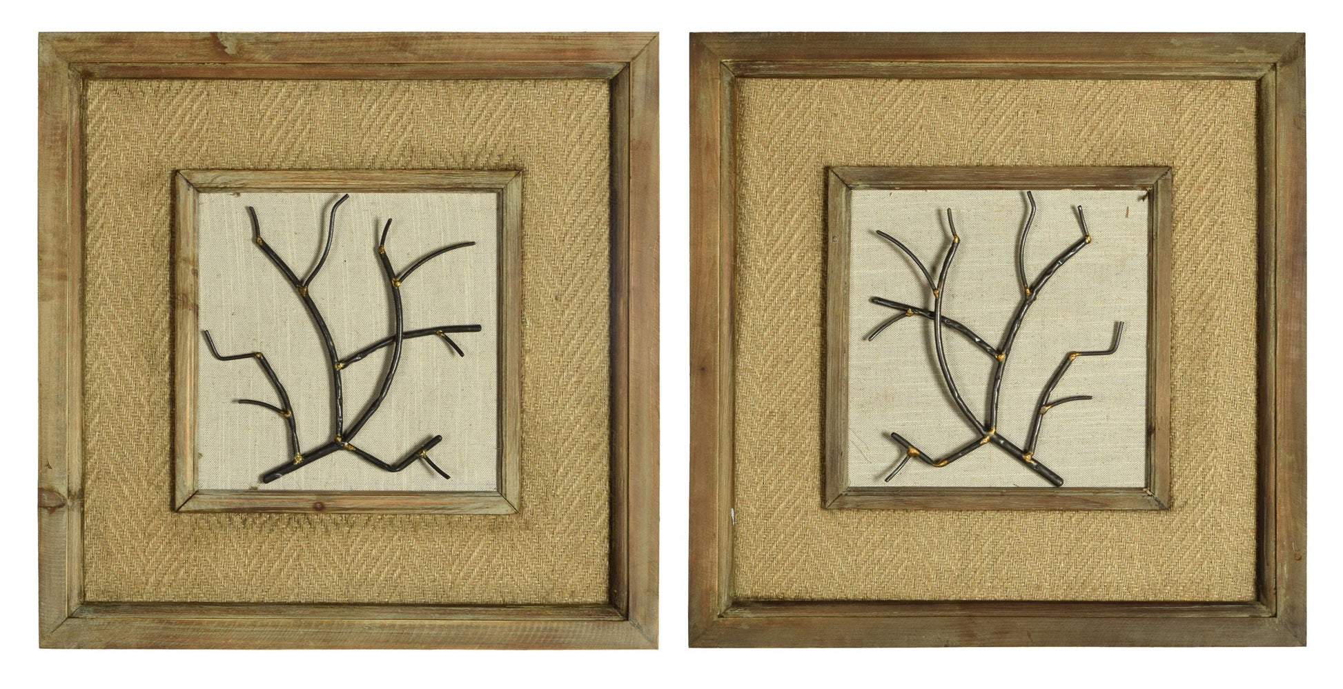 Framed Sticks - Light Brown Classy Art