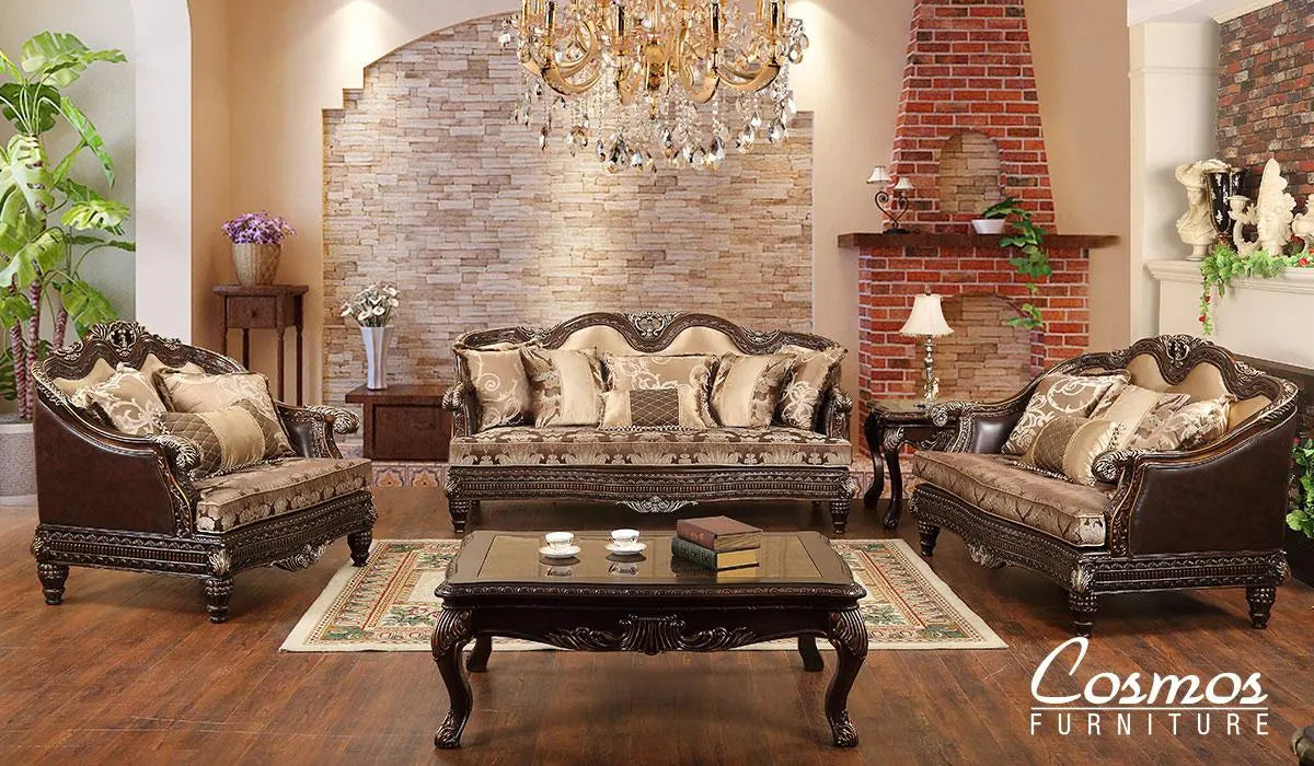 Alexa Traditional Sofa and Loveseat by Cosmos Furniture Cosmos Furniture