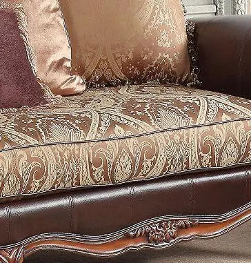 Anne Traditional Sofa and Loveseat in Cherry Wood Finish by Cosmos Furniture Cosmos Furniture