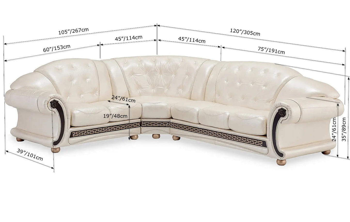 Apolo Traditional Sectional by ESF Furniture ESF Furniture