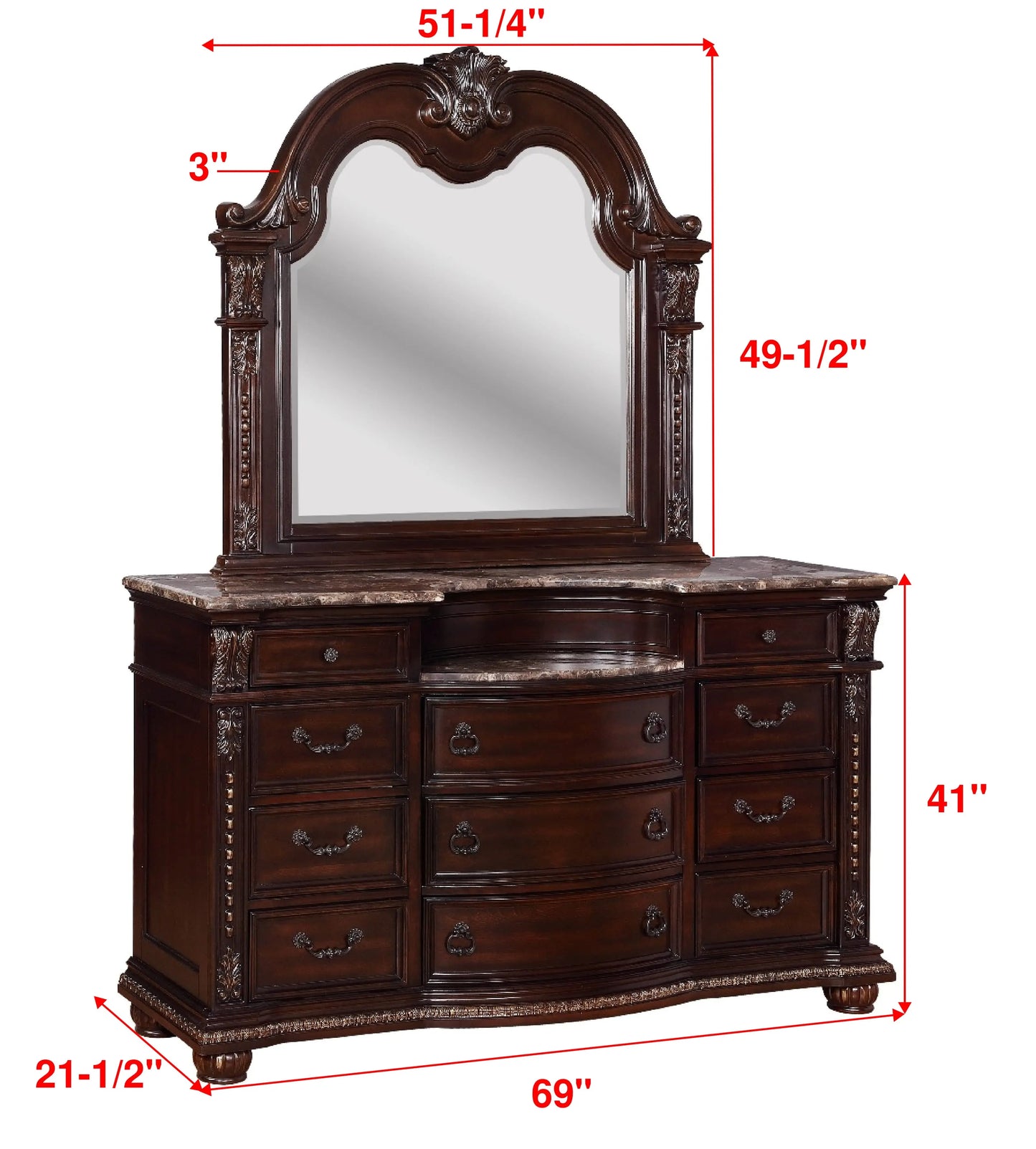 Stanley Cherry Brown Dresser Crown Mark