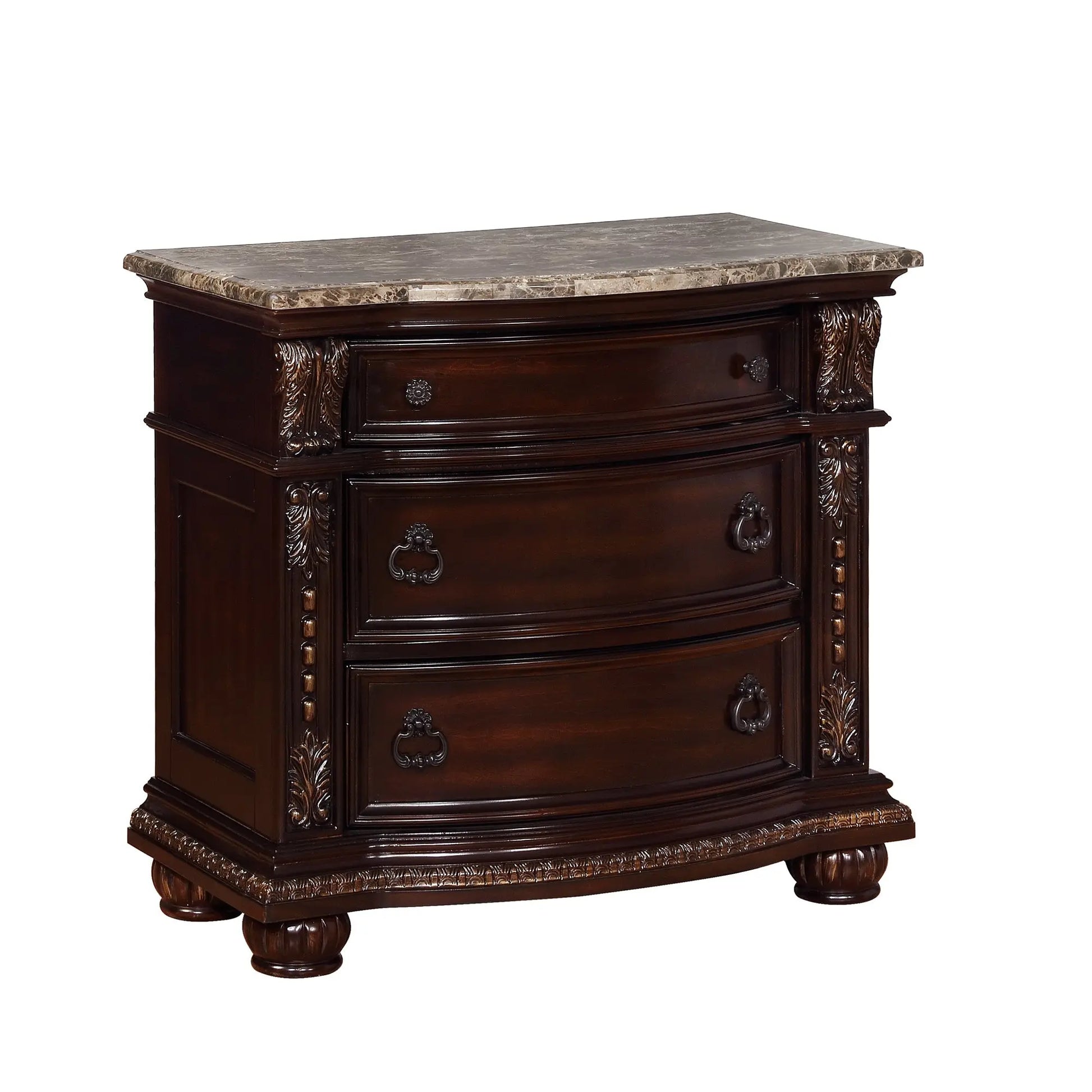 Stanley Cherry Brown Nightstand Crown Mark