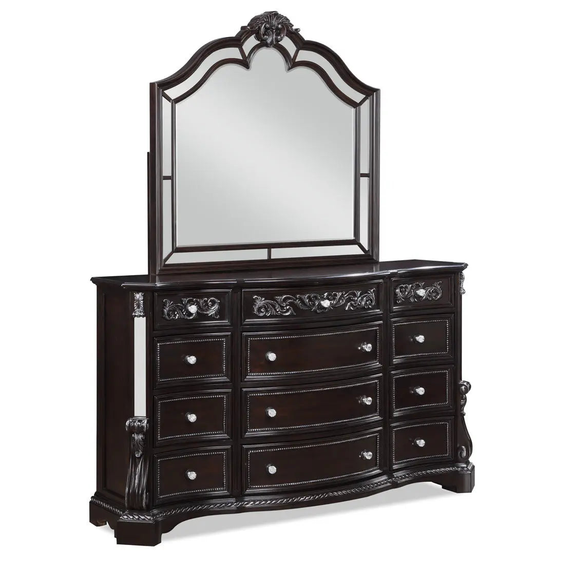 Bankston Dark Brown Dresser Crown Mark