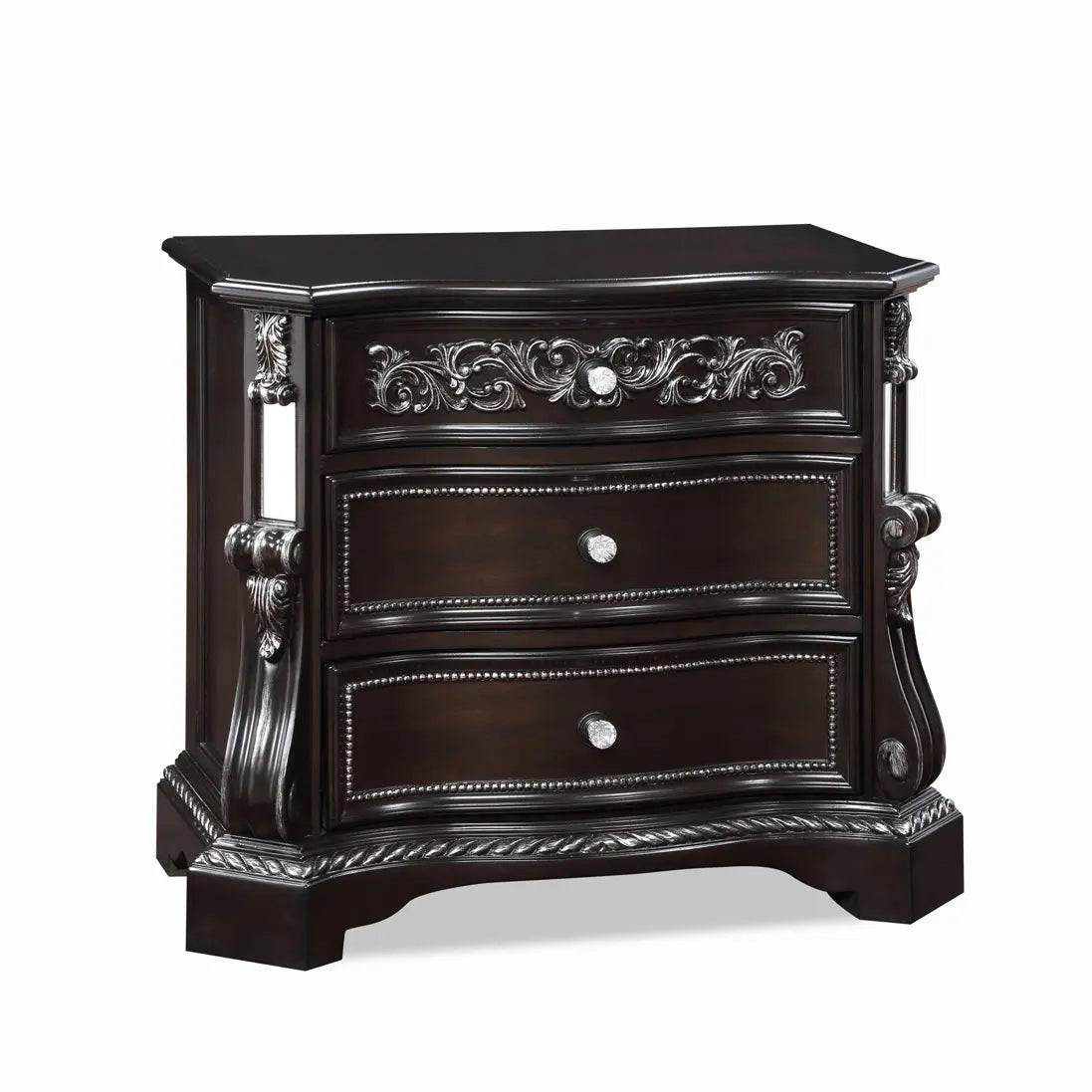 Bankston Dark Brown Nightstand Crown Mark