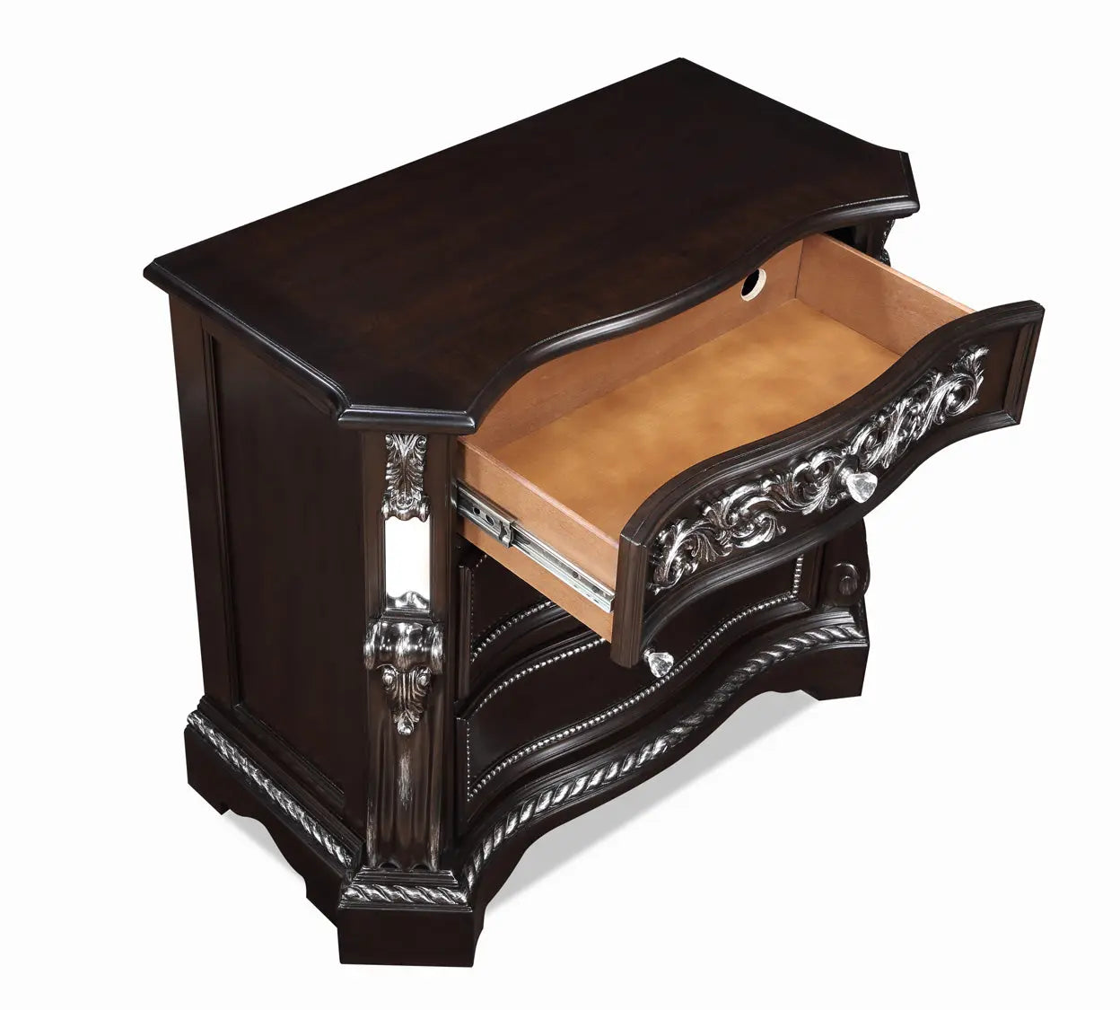 Bankston Dark Brown Nightstand Crown Mark