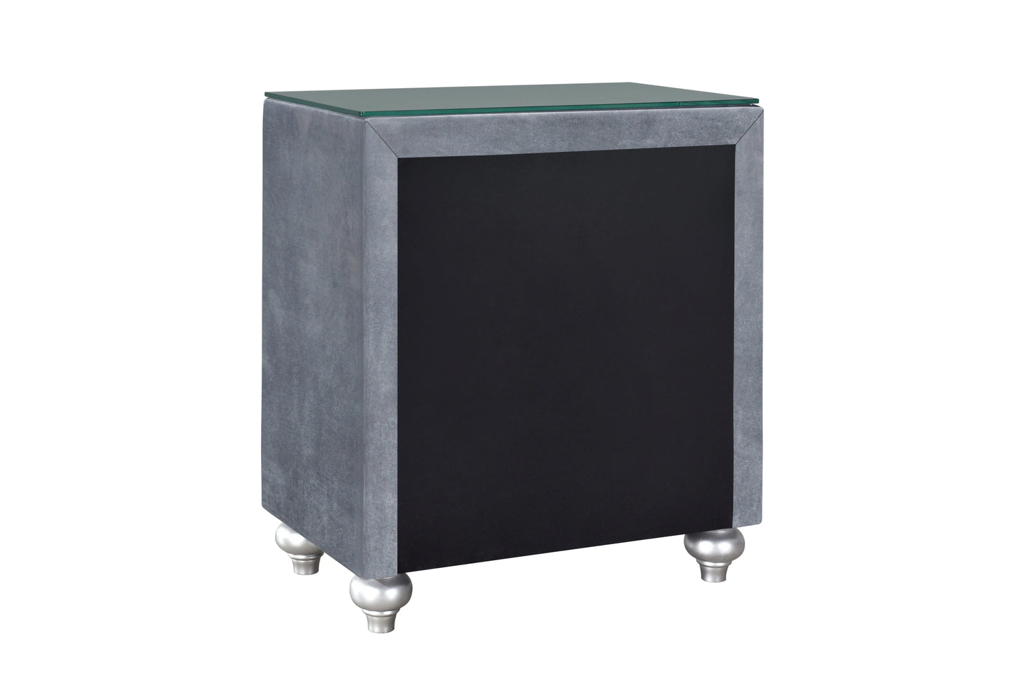 Cameo Gray Nightstand Crown Mark