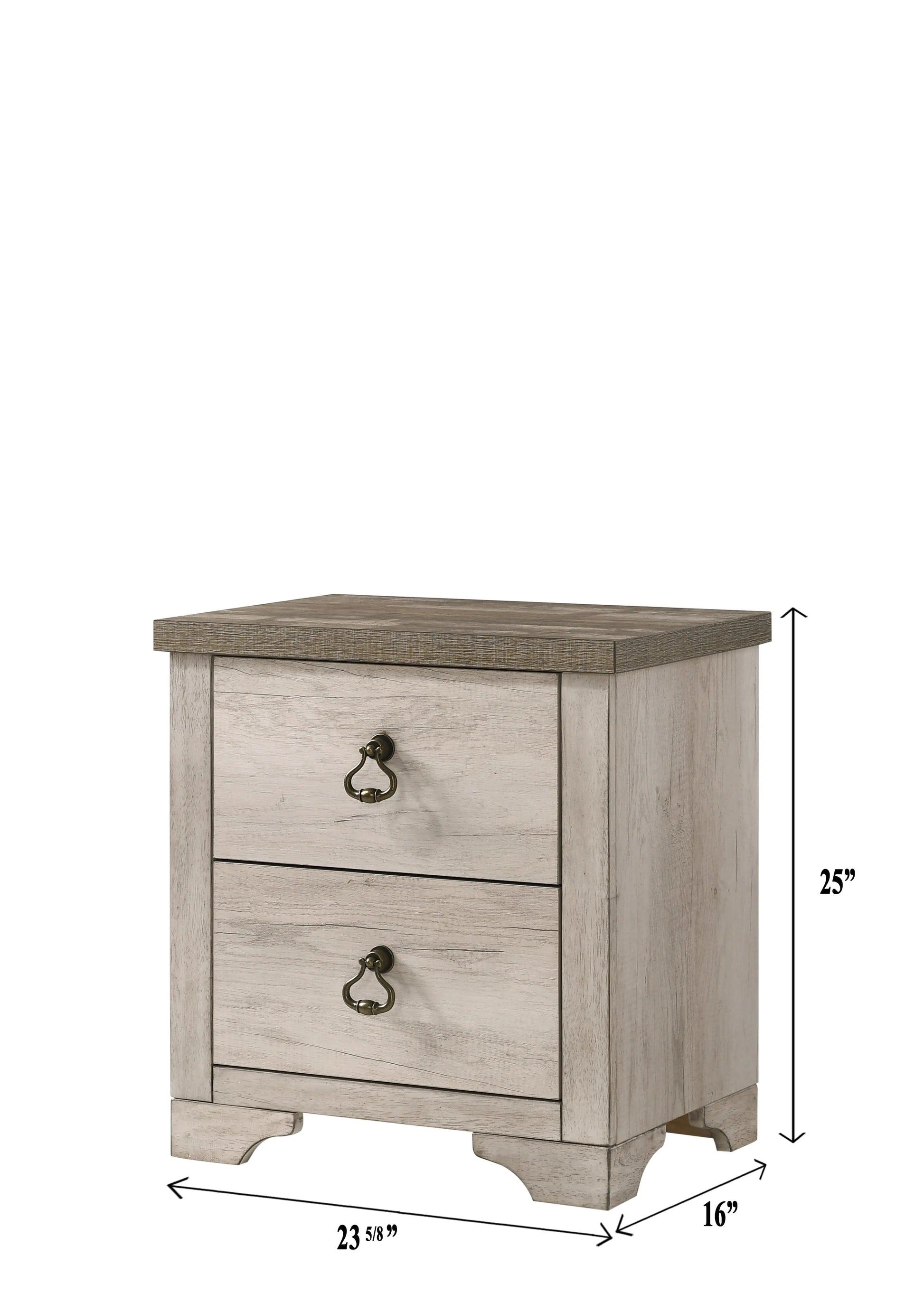 Patterson Driftwood Nightstand Crown Mark