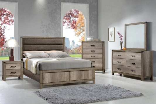 Matteo Melamine Upholstered Panel Bedroom Set Crown Mark