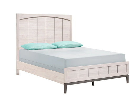 Veda Chalk Queen Panel Bed Crown Mark