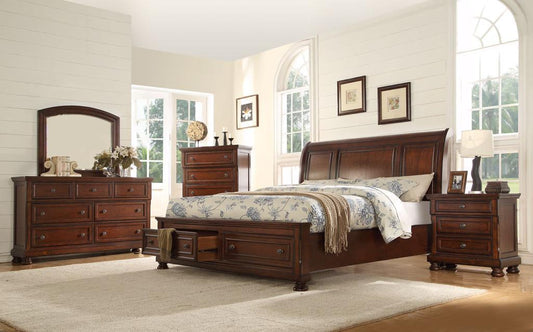 Carson Queen Bed, Dresser, Mirror & Nightstand Massa Gallery Furniture