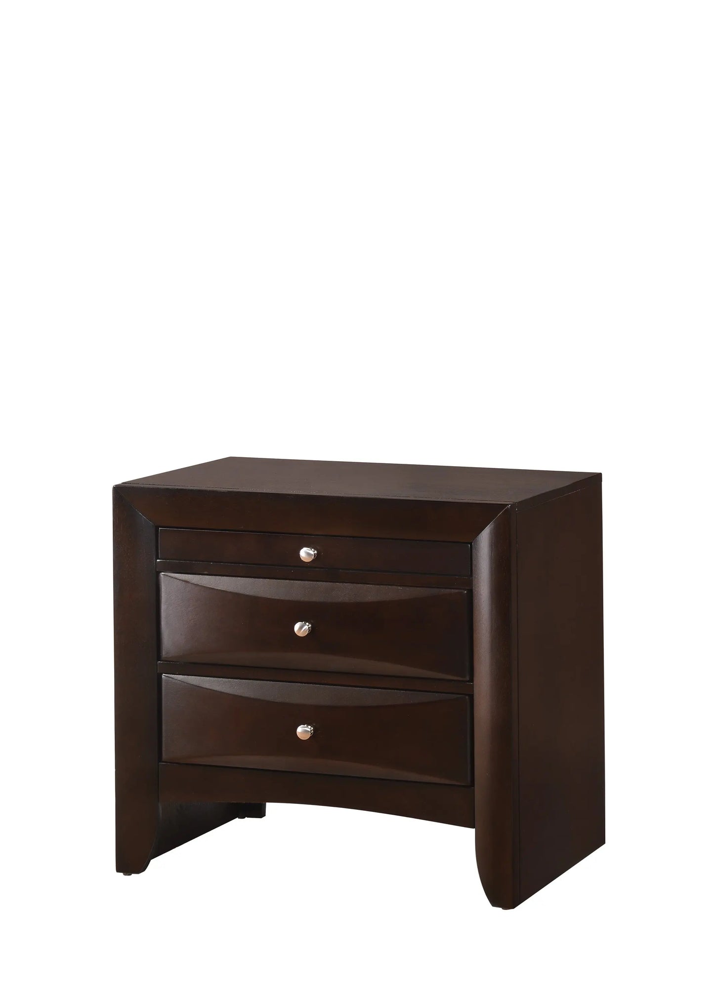 Emily Dark Cherry Nightstand Crown Mark