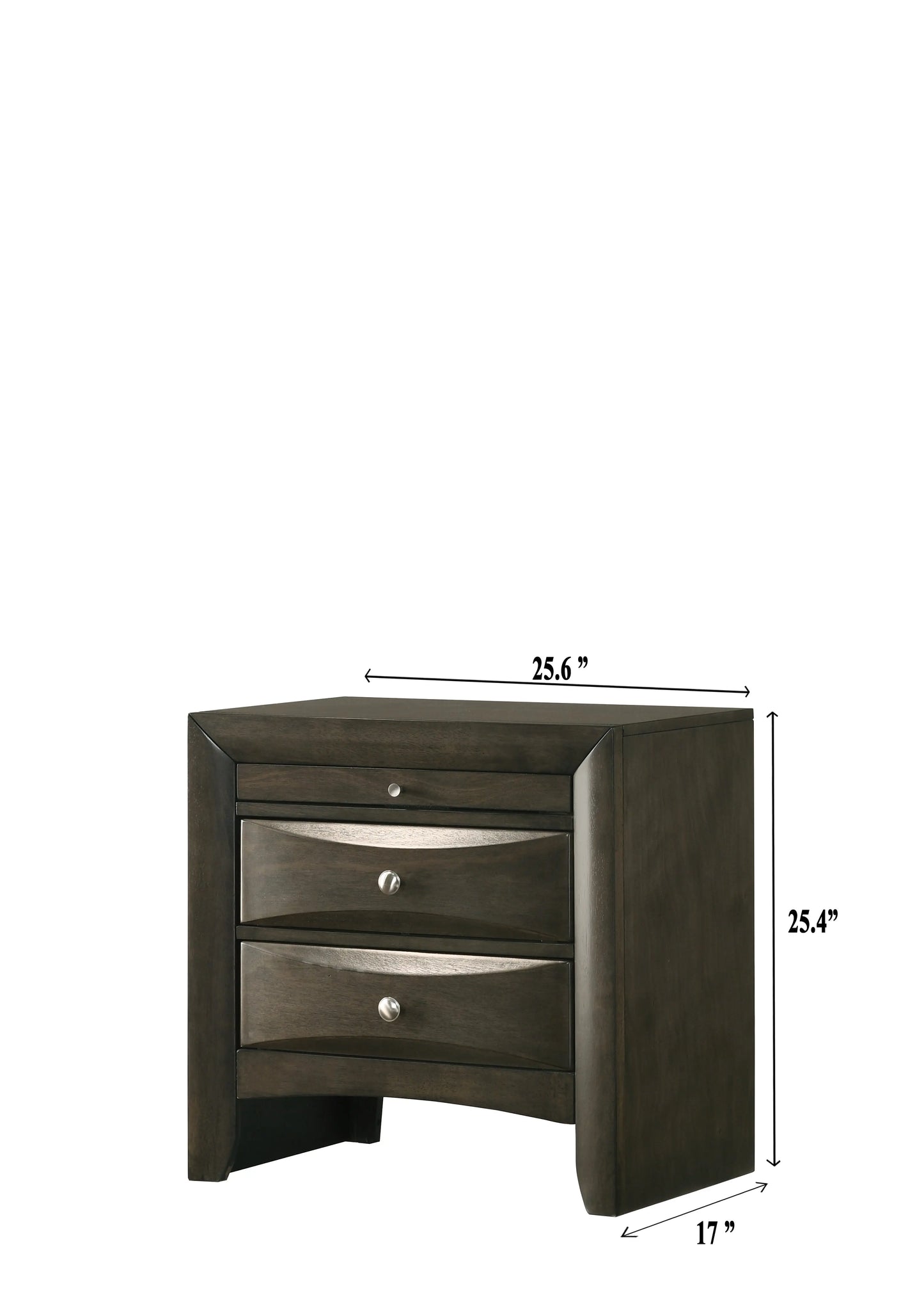 Fallon Gray Nightstand Crown Mark